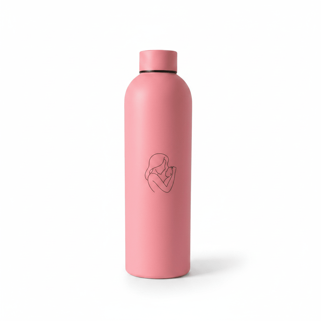 Mum & Baby Drink Bottle - Pink 750ml - KJ The Label