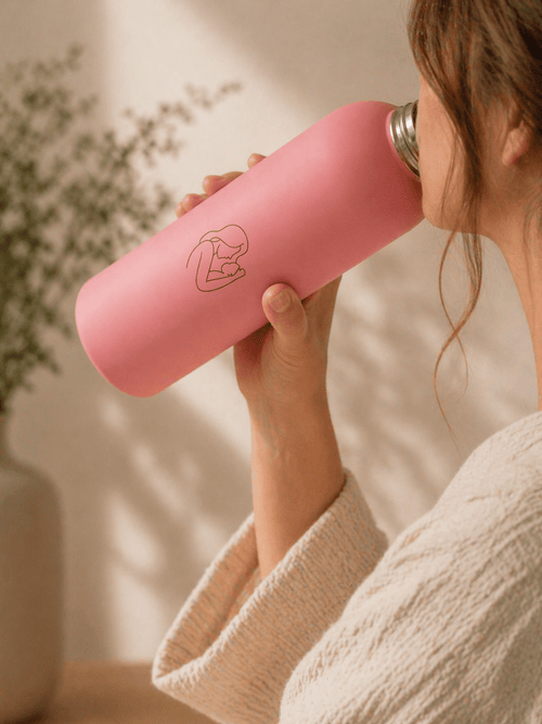 Mum & Baby Drink Bottle - Pink 750ml - KJ The Label