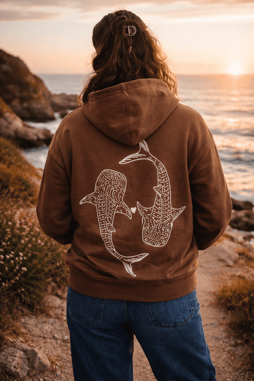 Whale Shark Hoodie - Brown - KJ The Label